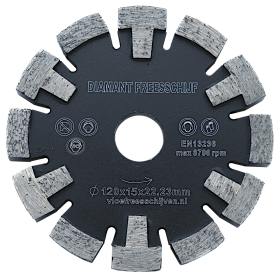 Diamond floor milling disc for cement screeds and medium-hard floors